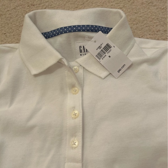 Gap Kids White Polo Size S - Picture 2 of 3